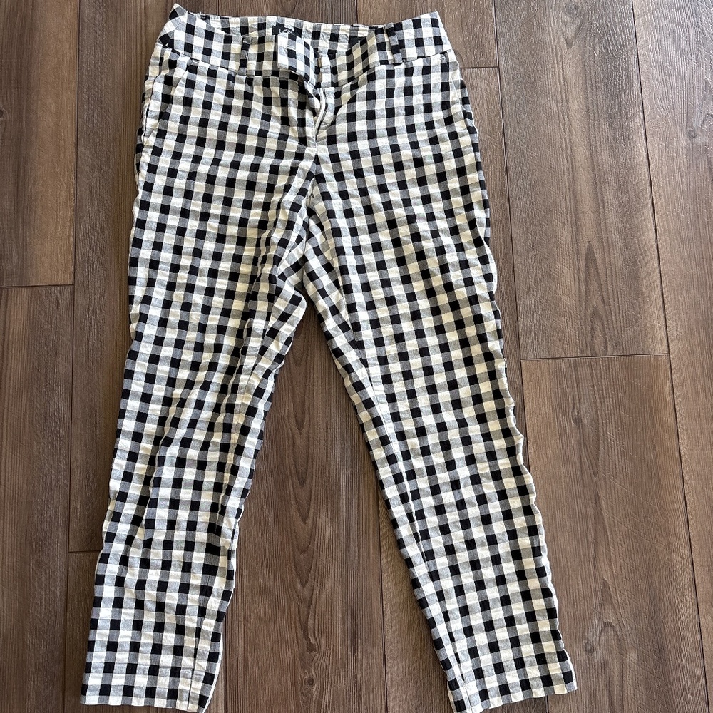 LOFT checkered slim pants